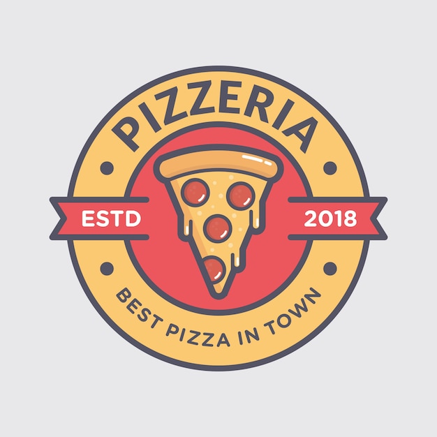Download Free Pizza Logo Premium Vector Use our free logo maker to create a logo and build your brand. Put your logo on business cards, promotional products, or your website for brand visibility.