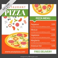 Free Vector Pizza Menu Template