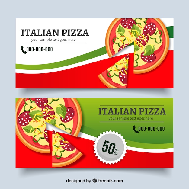 Pizza offers banners