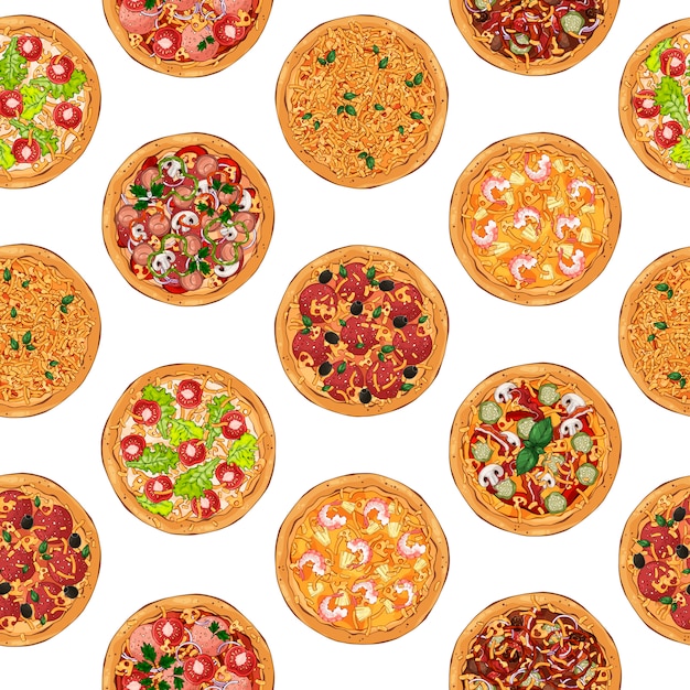 Premium Vector | Pizza pattern