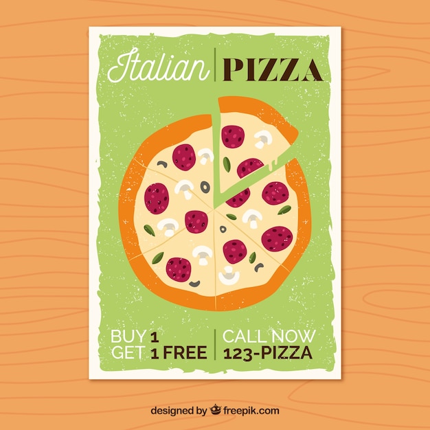 Pizza poster design | Free Vector