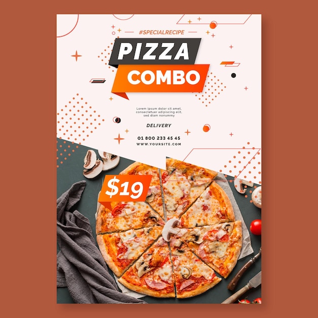 Premium Vector Pizza Flyer Template