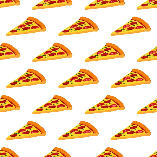 Premium Vector | Pizza seamless pattern background vector design