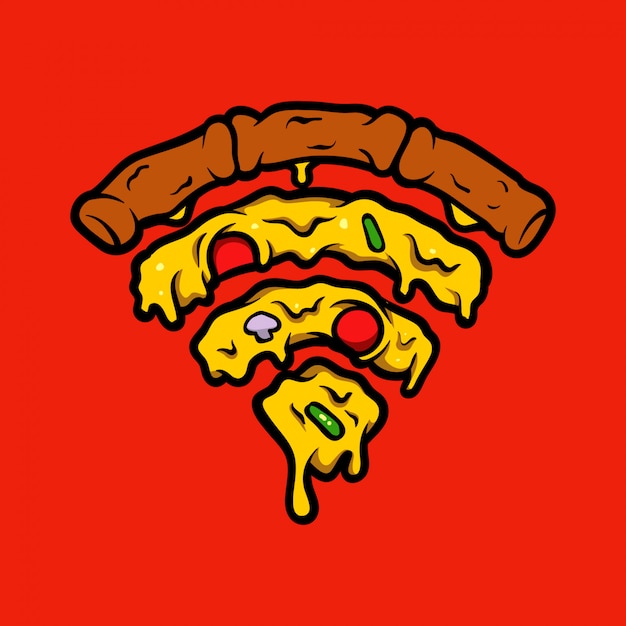Download Free Pizza In A Shape Of A Wifi Symbol Premium Vector Use our free logo maker to create a logo and build your brand. Put your logo on business cards, promotional products, or your website for brand visibility.