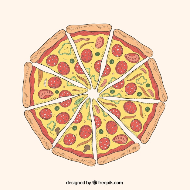 Premium Vector Pizza Slices Illustration