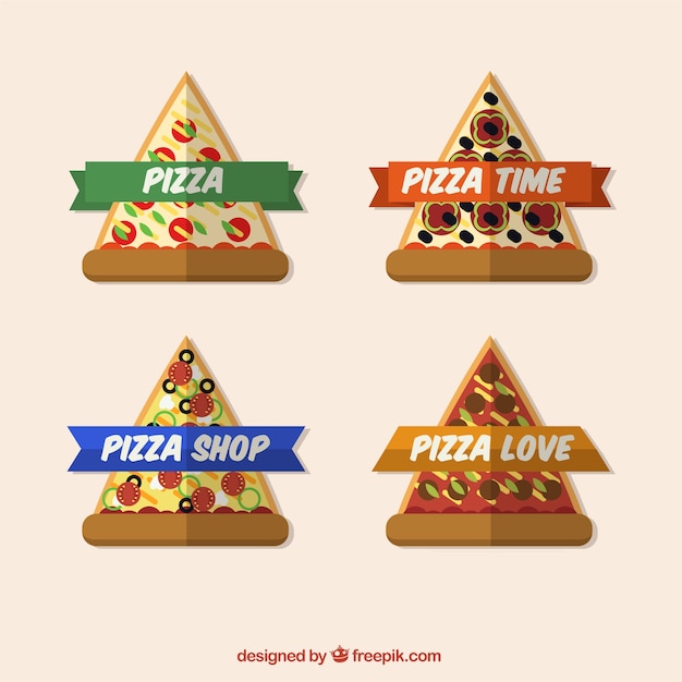 Pizza slices stickers