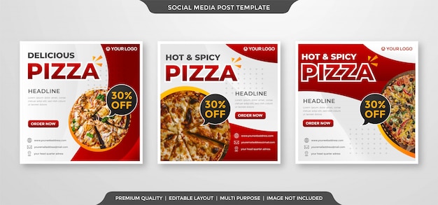 Premium Vector Pizza Social Media Ads Banner Template