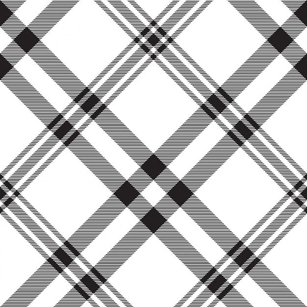 Fabric Texture Diagonal Black White Plaid Vector Imag 5205