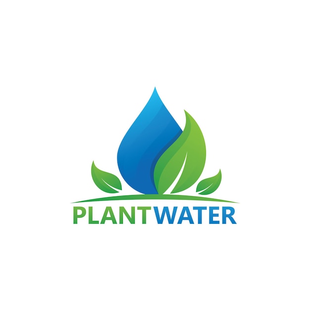 Premium Vector | Plant water logo template design