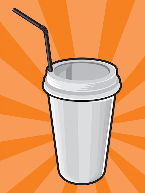 Plastic coffee cup | Premium Vector