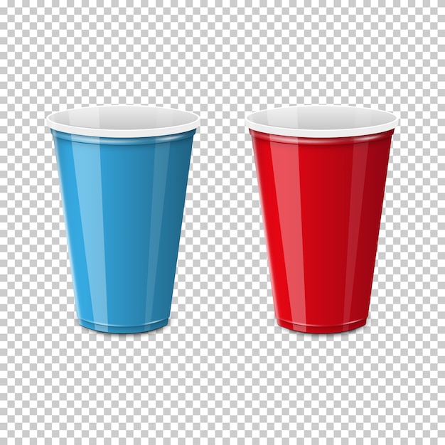 Premium Vector | Plastic cup for single use.