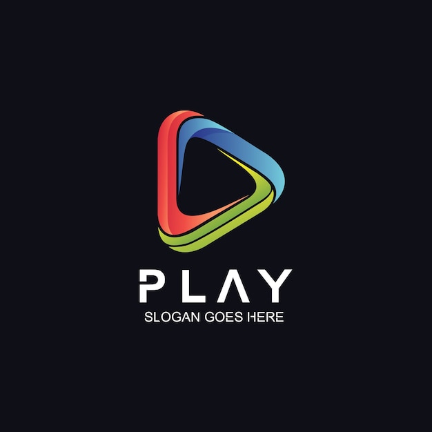 Premium Vector | Play icon logo