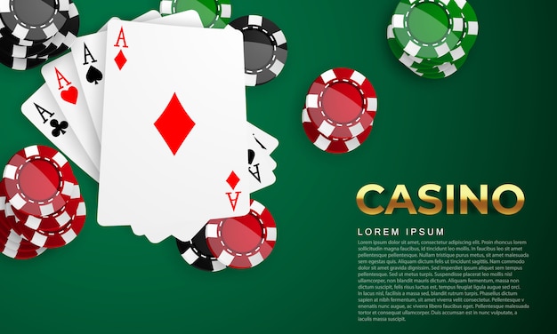 プレミアムベクター トランプ 勝利のポーカーハンドカジノチップは ギャンブルのための現実的なトークン ルーレットやポーカーの現金を飛ばし