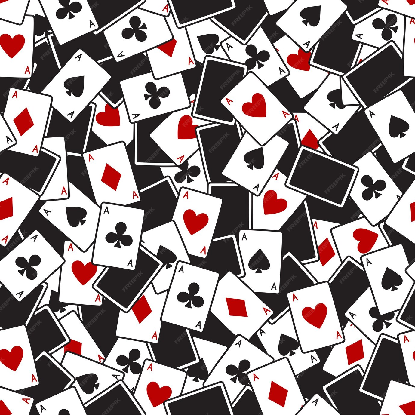 Premium Vector Playing cards seamless pattern, background