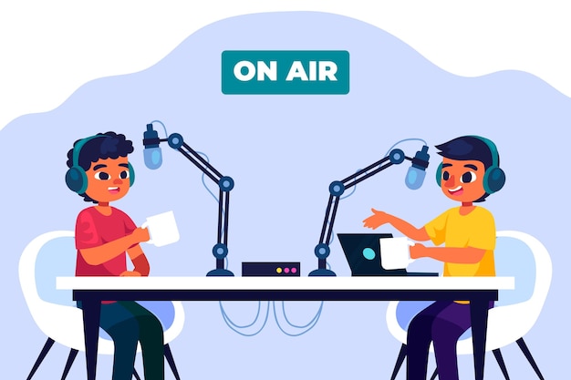 Free Vector | Podcast Concept Illustration