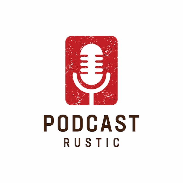 Premium Vector | Podcast logo template