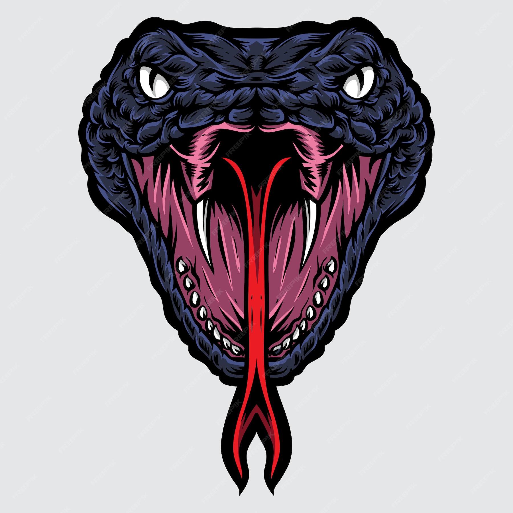 Premium Vector | Poison snake head artwork