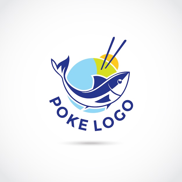Poke Food Logo Logo Design Premium Vector