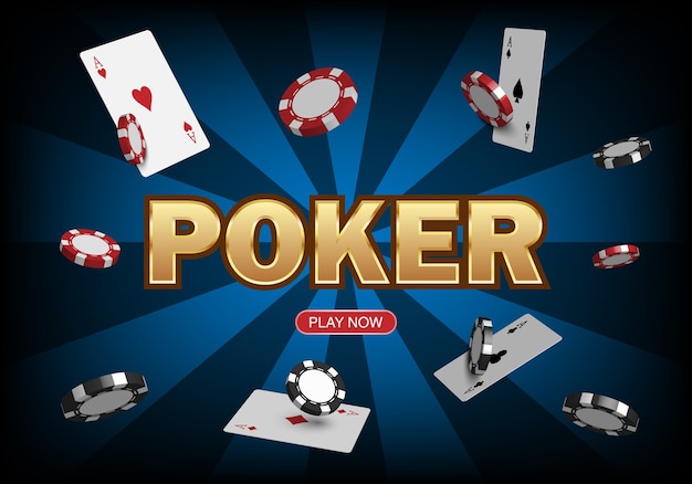 Premium Vector | Poker game casiono online, web template for internet