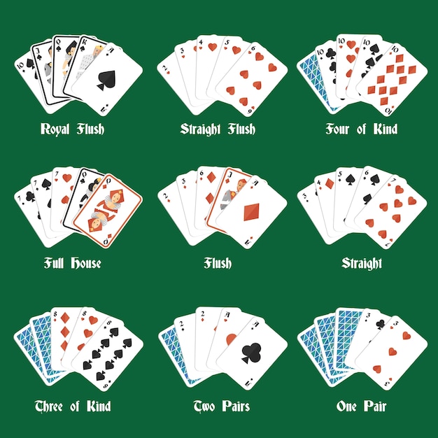 Royal flush poker hand