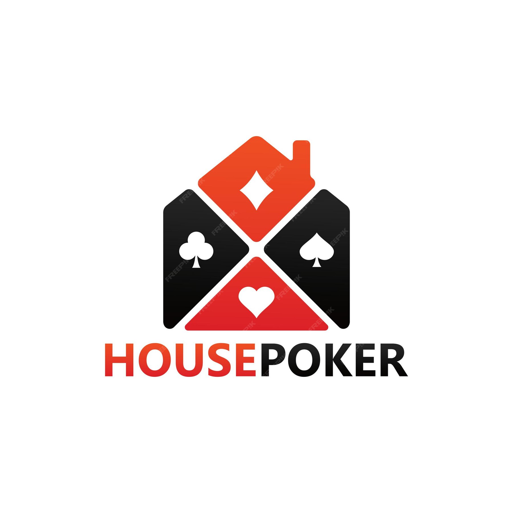 Premium Vector | Poker house logo template design