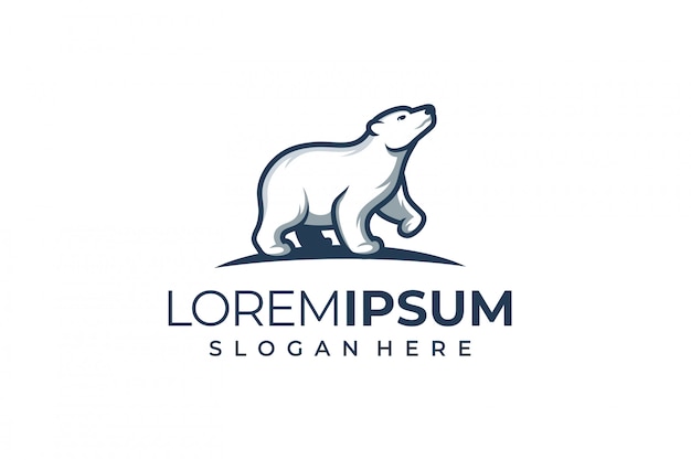 Premium Vector | Polar bear logo in a minimalist style