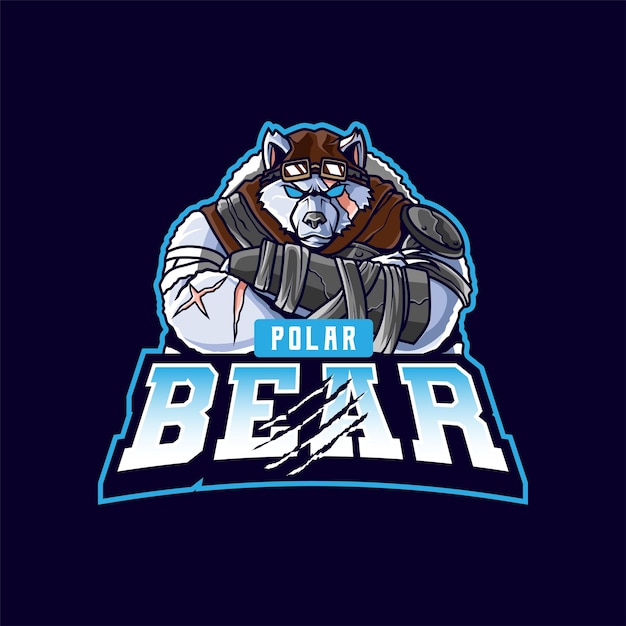 Premium Vector | Polar bear mascot logo cartoon