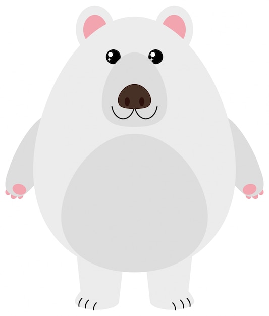 Download Polar bear with happy face | Free Vector
