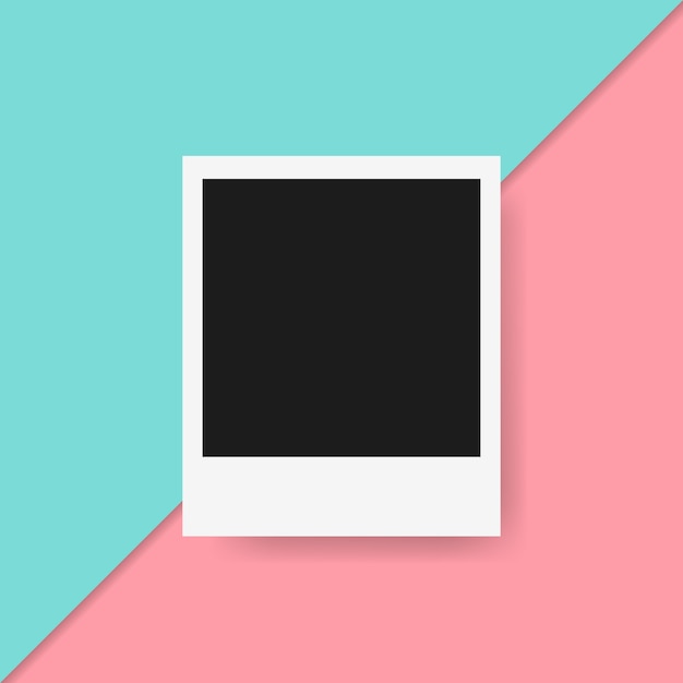 Polaroid frame in colorful background Vector | Free Download