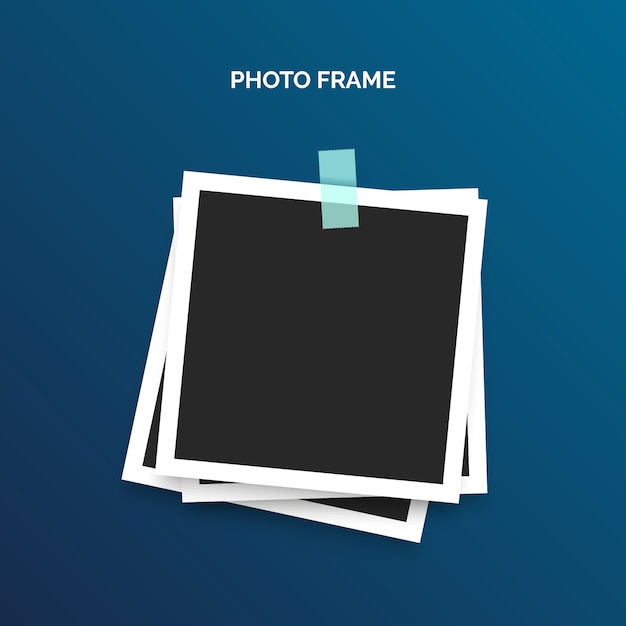Polaroid frame template Free Vector