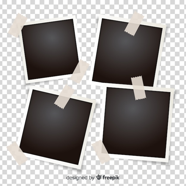 Polaroid picture collection Free Vector