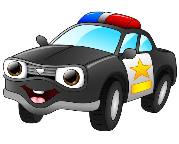 Premium Vector | Police car cartoon