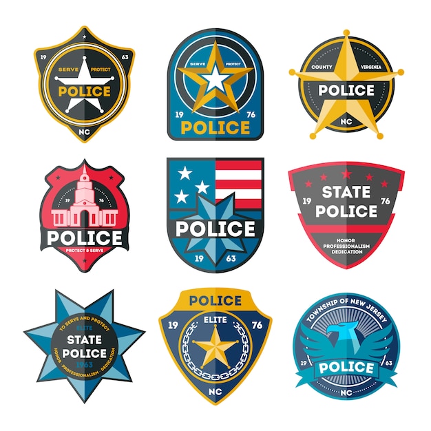 Download Free Police Department Badge Set Premium Vector Use our free logo maker to create a logo and build your brand. Put your logo on business cards, promotional products, or your website for brand visibility.