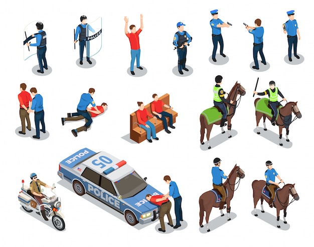 Police Icons Set Vector Free Download