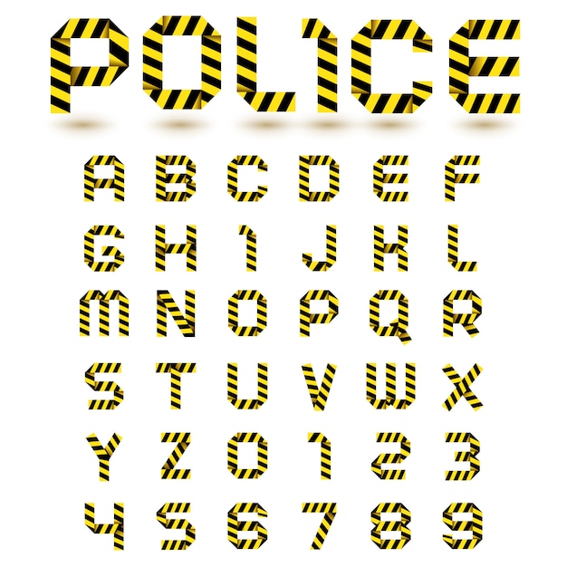 Premium Vector Police line alphabet