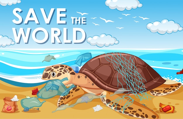 Download Free Pollution Control Scene With Sea Turtle And Plastic Bags Free Vector Use our free logo maker to create a logo and build your brand. Put your logo on business cards, promotional products, or your website for brand visibility.