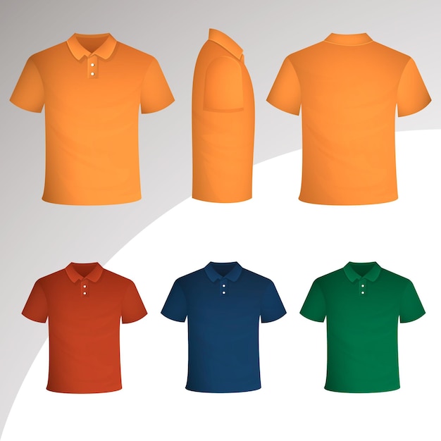 Free Vector | Polo shirt collection concept