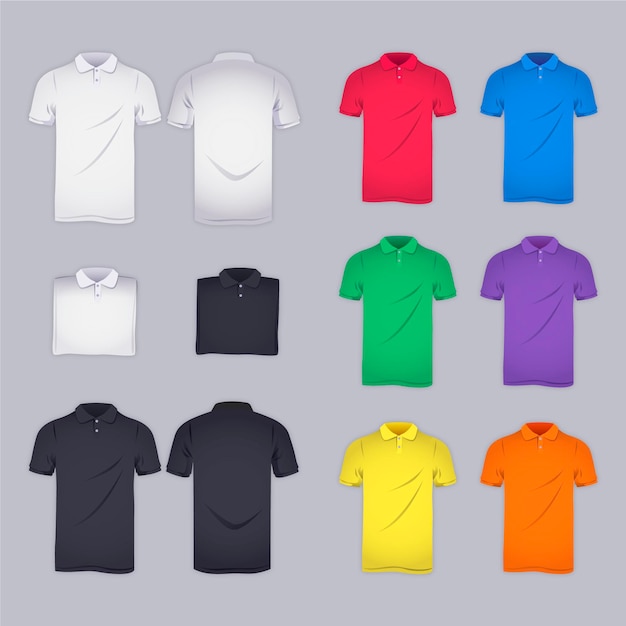 Free Vector | Polo shirt collection