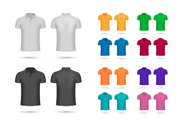 Free Vector | Polo shirt collection