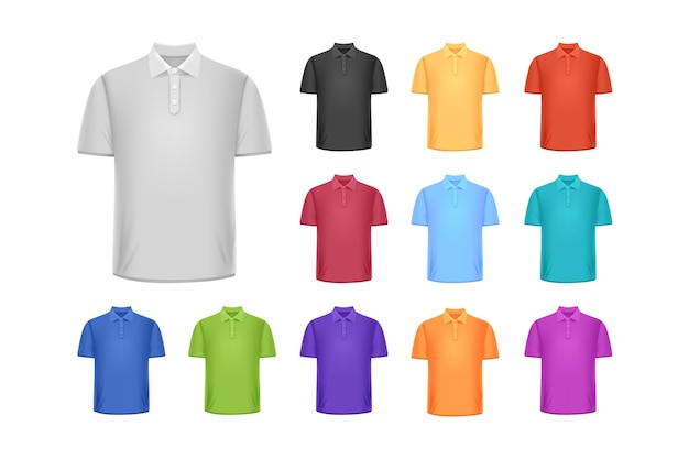 Free Vector | Polo shirt collection