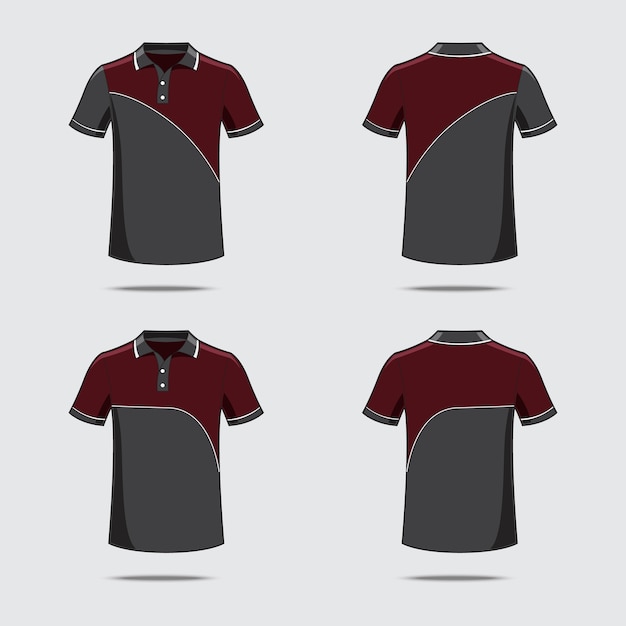 Download Polo shirt pattern Vector | Premium Download