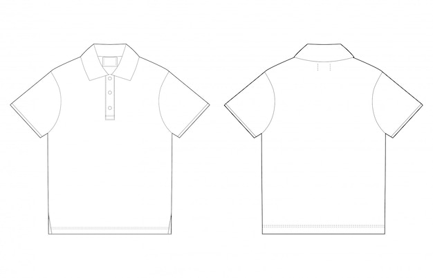 Download Premium Vector | Polo t-shirt design template. front and back
