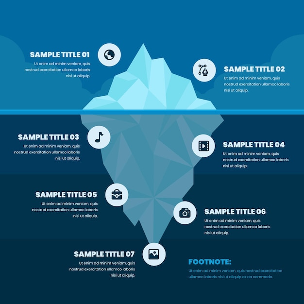 Poly iceberg infographic | Free Vector