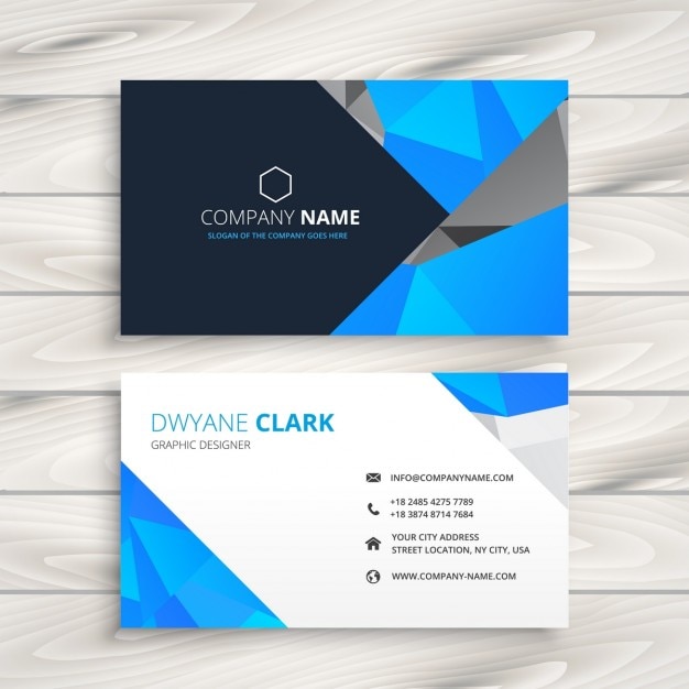 Polygonal abstract business card\
template