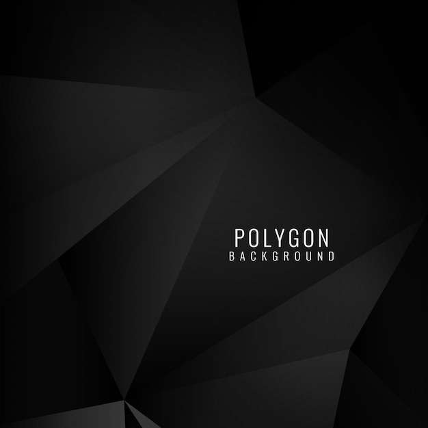 Free Vector | Polygonal background, black color