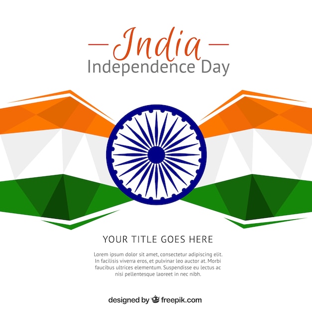 Free Vector | Polygonal background of india independence