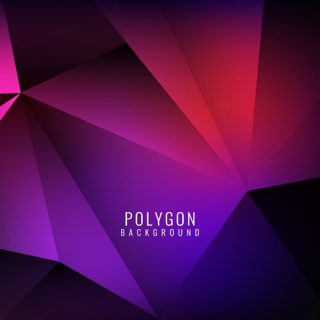 Free Vector | Polygonal background, red and purple