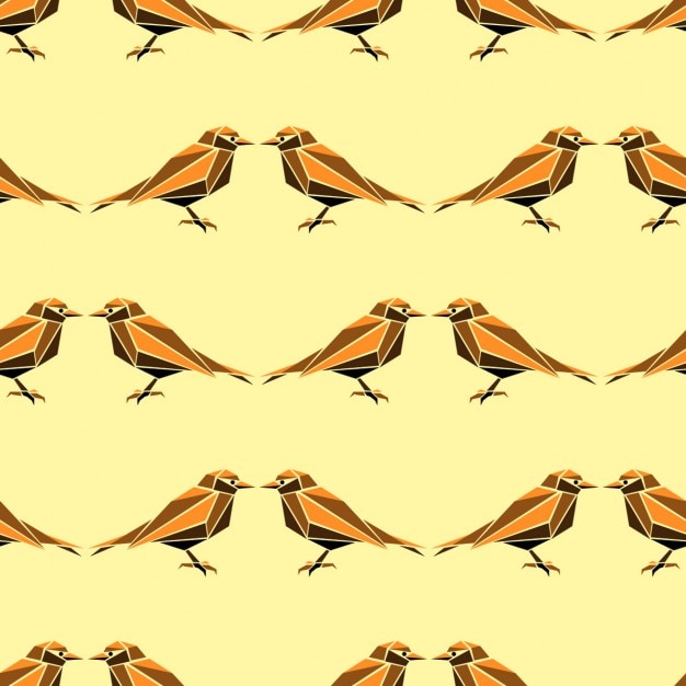 Polygonal bird pattern