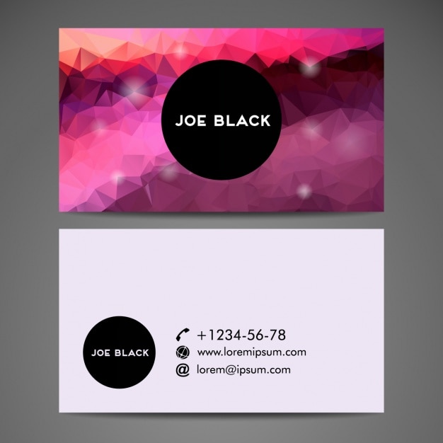 Polygonal business card design