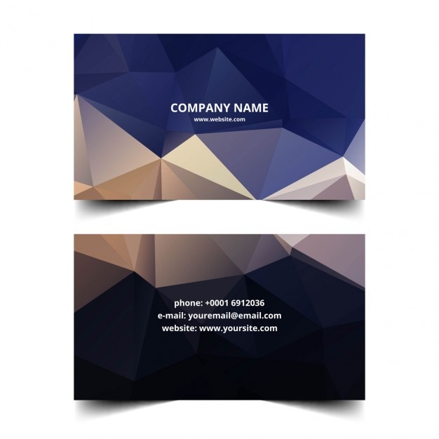 Free Vector Polygonal Business Card